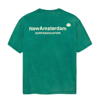 New Amsterdam LOGO S/S TEE Sea Green Butter Yellow