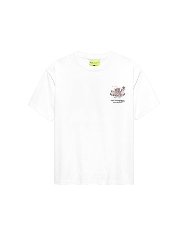 New Amsterdam TROPICAL S/S TEE White