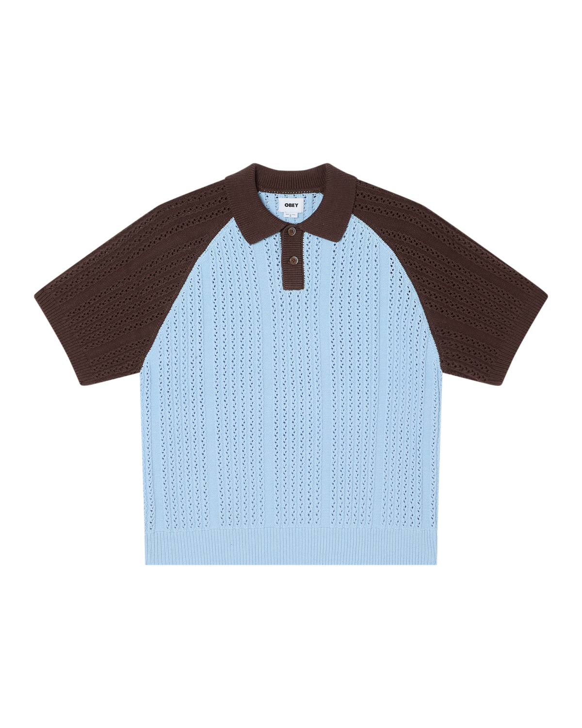 OBEY ABEL POLO SWEATER SKYWAY MULTI
