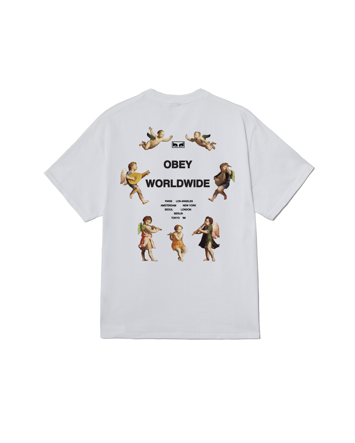 OBEY ANGELS ABOVE CLASSIC T-SHIRT WHITE
