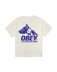 OBEY ANIMALS VINTAGE  S/S TEE VINTAGE WHITE