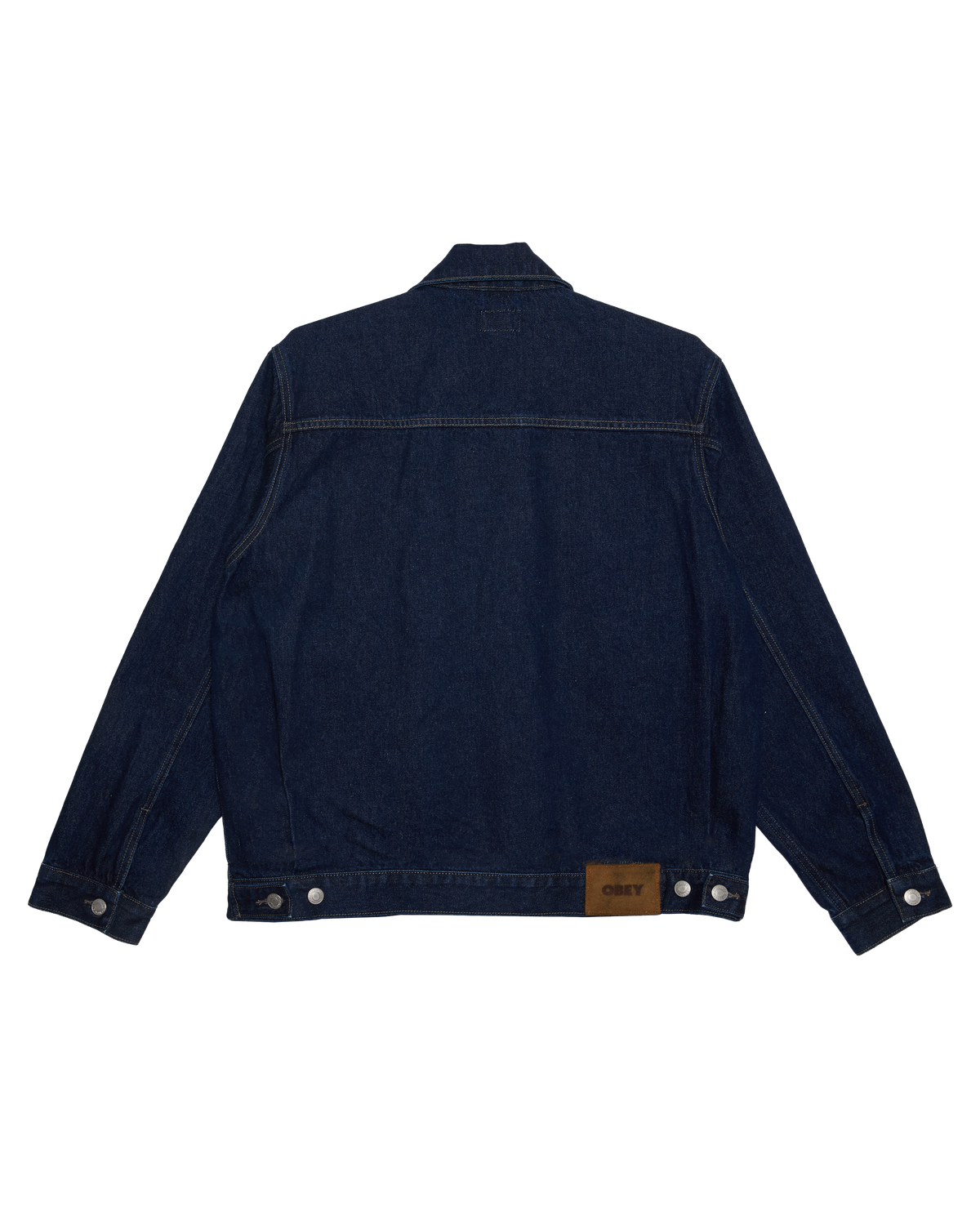 OBEY BASE TRUCKER JACKET RINSE INDIGO