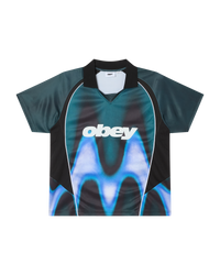 OBEY BLURRED SOCCER JERSEY DARK TEAL MULTI