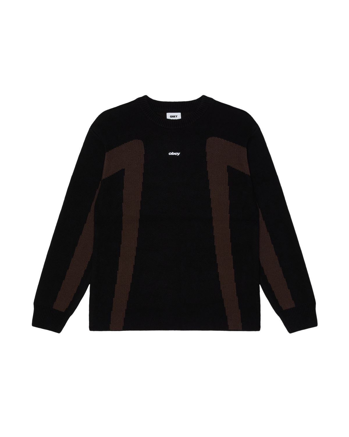 OBEY BRANN SWEATER DIGITAL BLACK MULTI