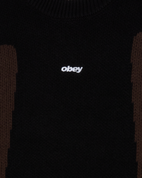 OBEY BRANN SWEATER DIGITAL BLACK MULTI