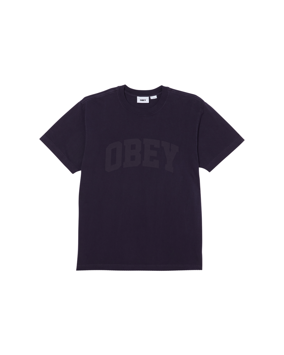 OBEY COLLEGIATE PIG S/S TEE PIGMENT PURPLE VELVET