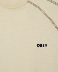 OBEY CONTRAST STITCH S/S TEE SILVER BIRCH