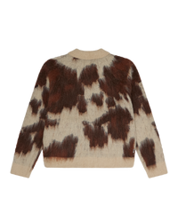 OBEY COW PATTERN ZIP SWEATER COW MULTI
