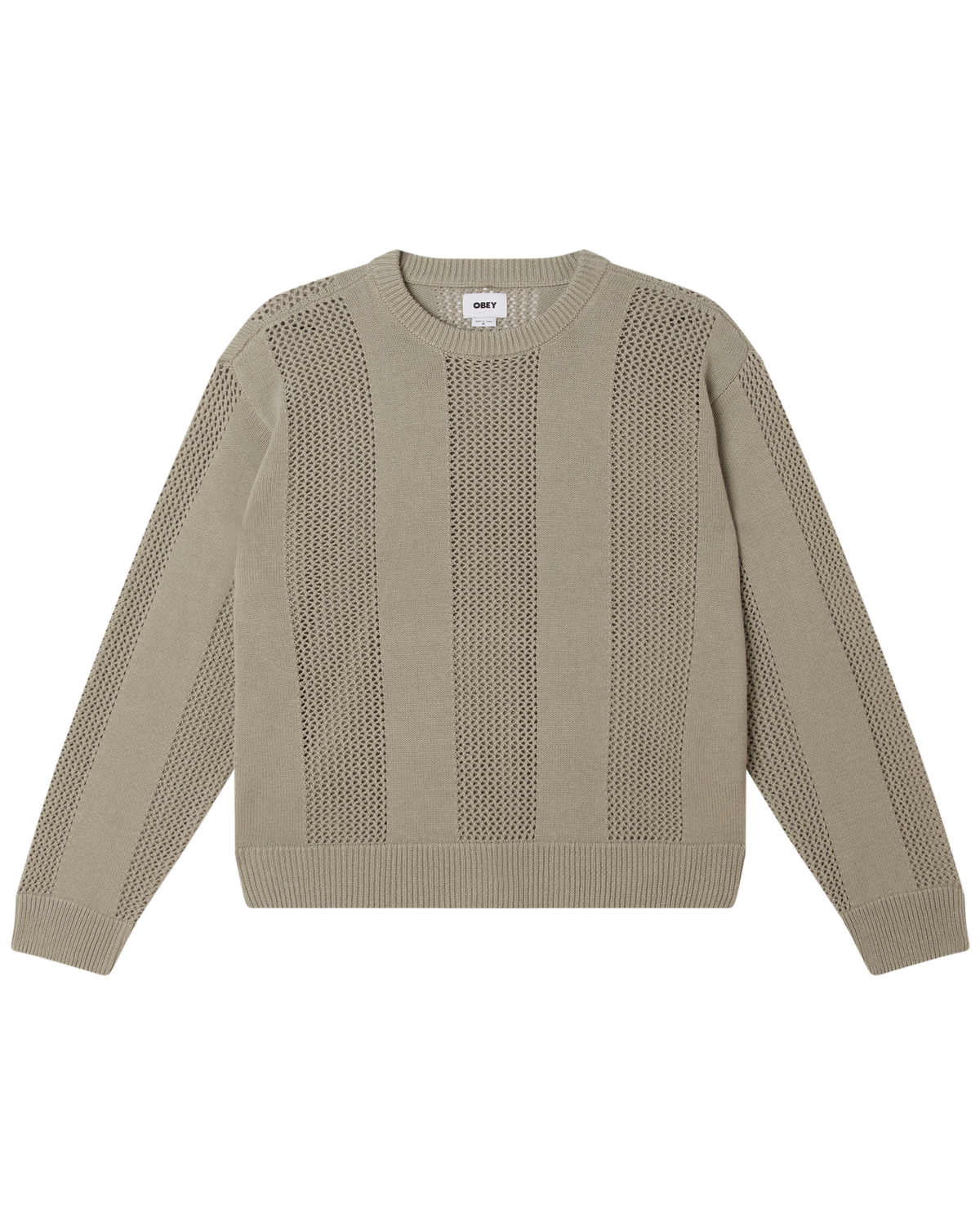 OBEY CROCHET SWEATER LONDON FOG