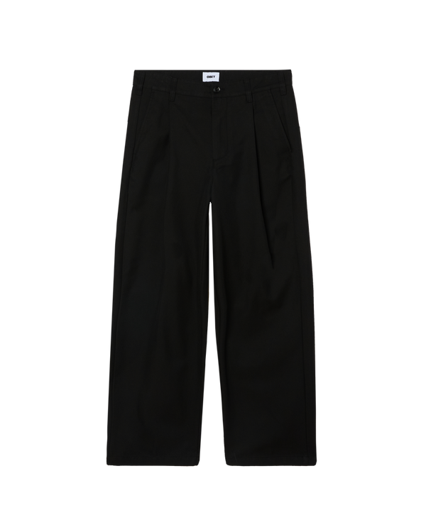 OBEY DEAN PLEATED PANT BLACK — Obey