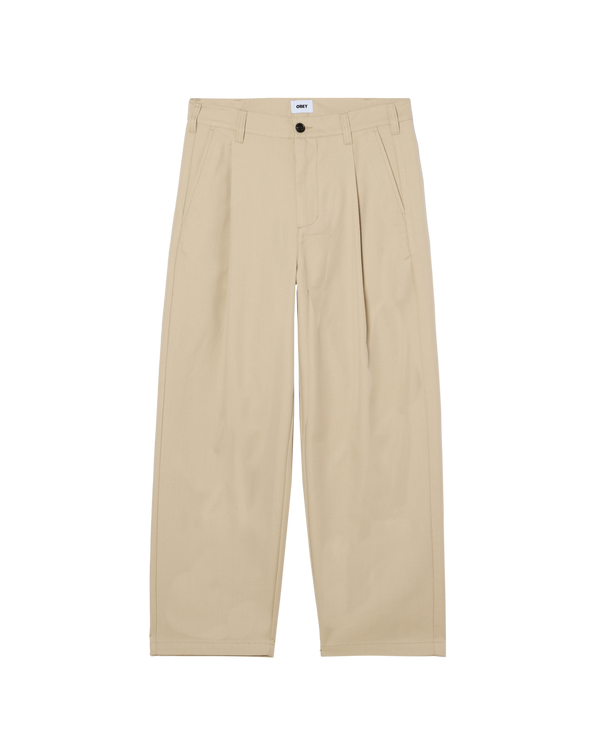 OBEY DEAN PLEATED PANT CEMENT — Obey