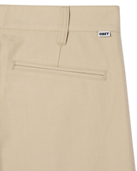 OBEY DEAN PLEATED PANT CEMENT