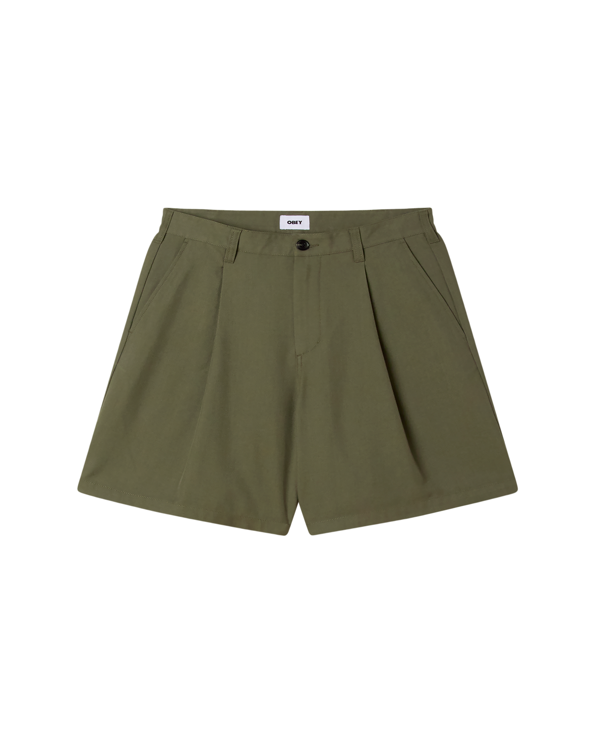 OBEY DEAN PLEATED SHORT TEA LEAF