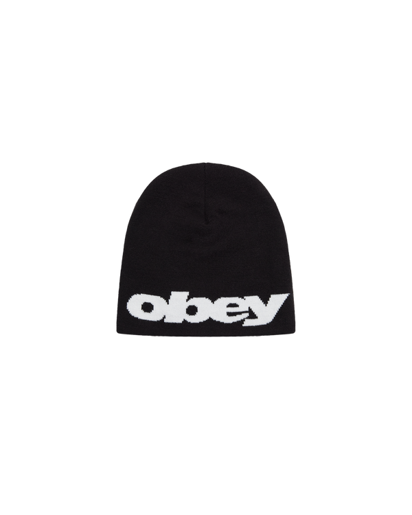 OBEY DELTA BEANIE BLACK — Obey