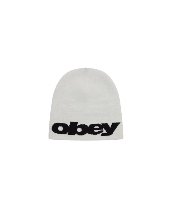 OBEY DELTA BEANIE UNBLEACHED — Obey