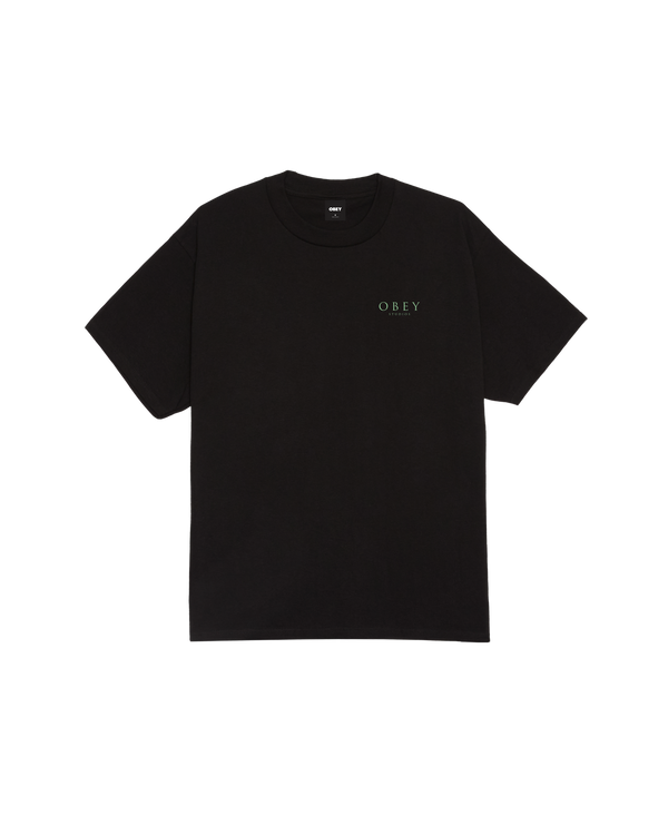 OBEY FLORES ROBUS CLASSIC T-SHIRT BLACK