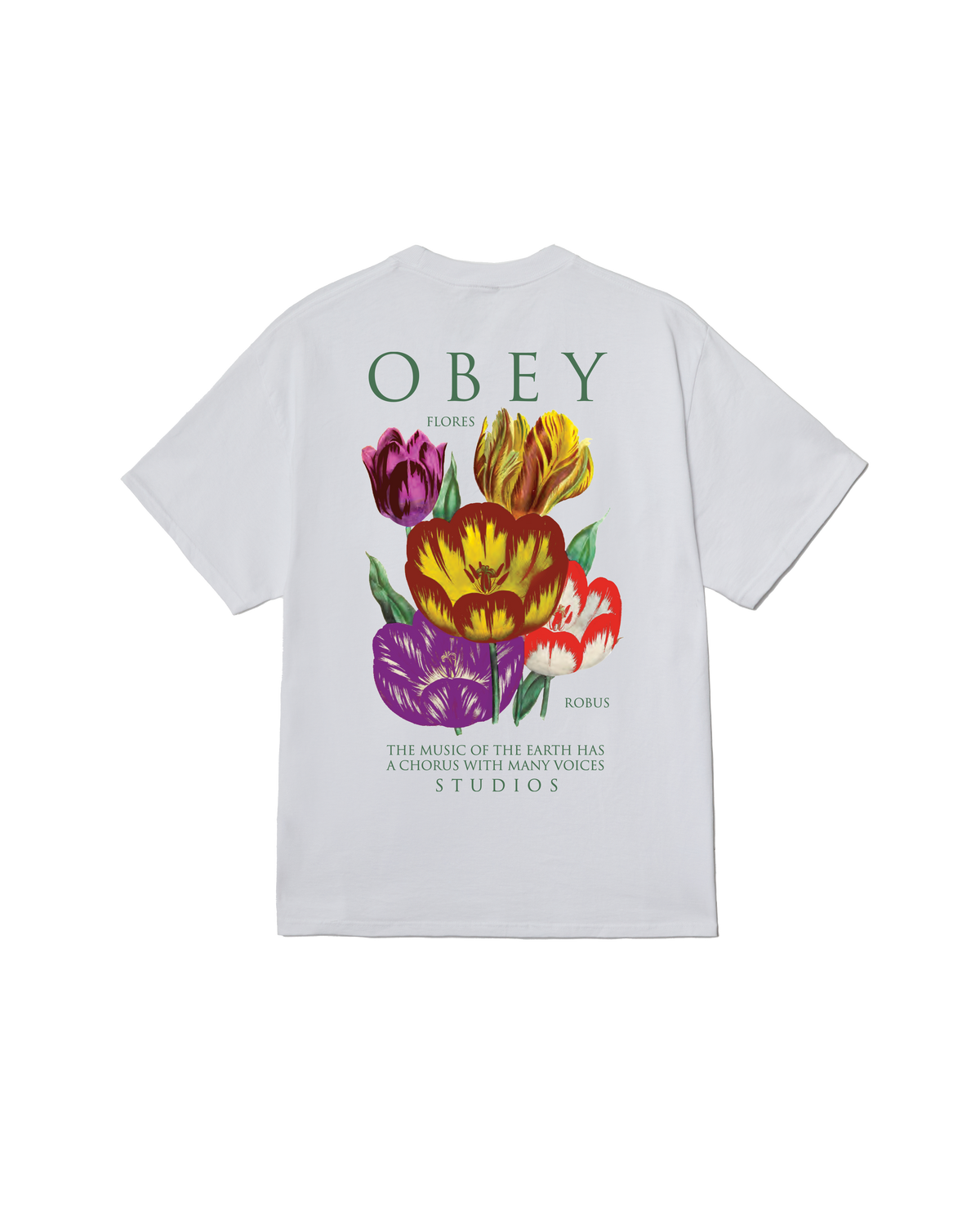 OBEY FLORES ROBUS CLASSIC T-SHIRT WHITE