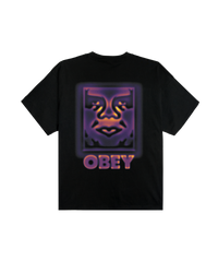 OBEY HEAT MAP ICON S/S TEE BLACK