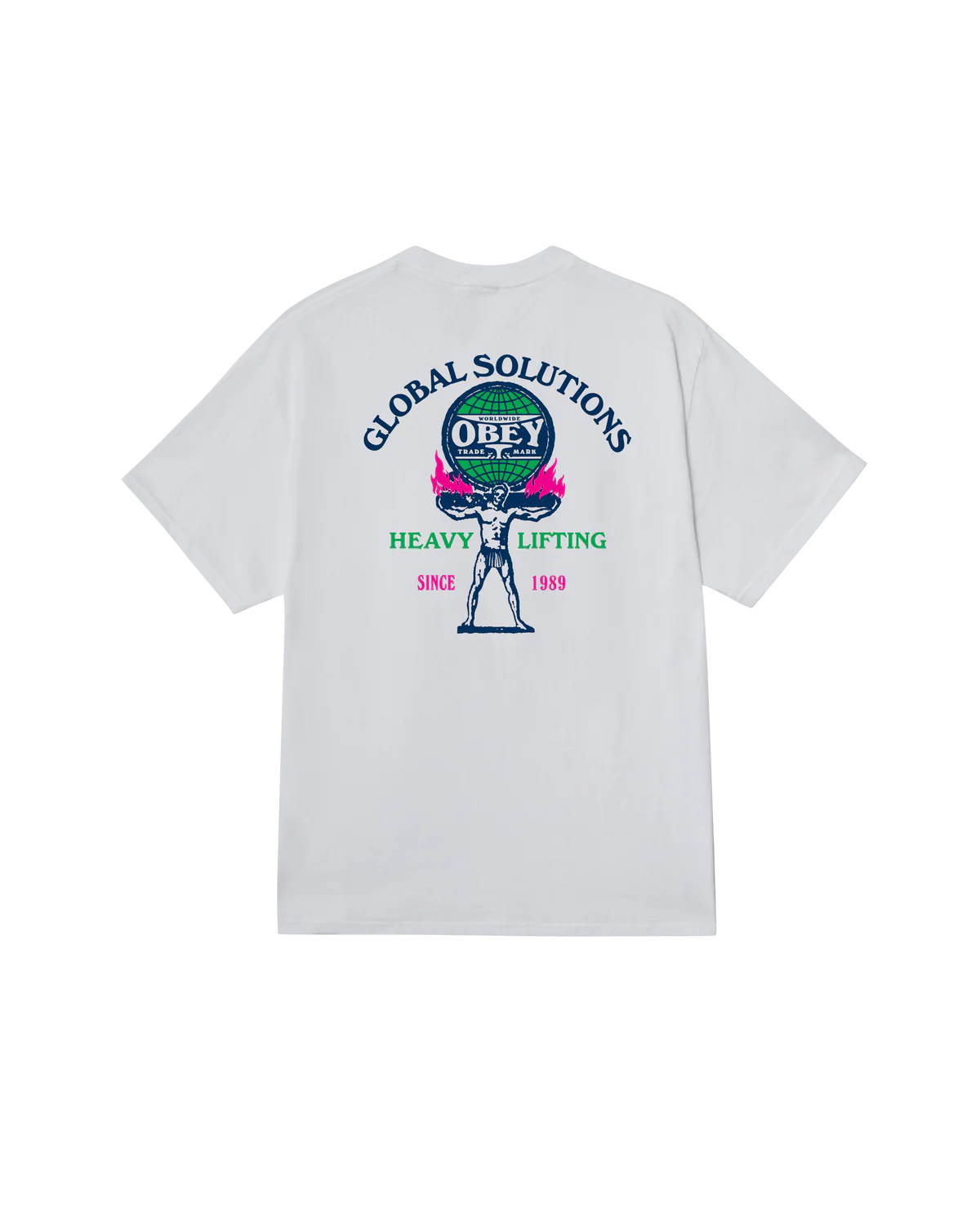OBEY HEAVY LIFTING S/S TEE White