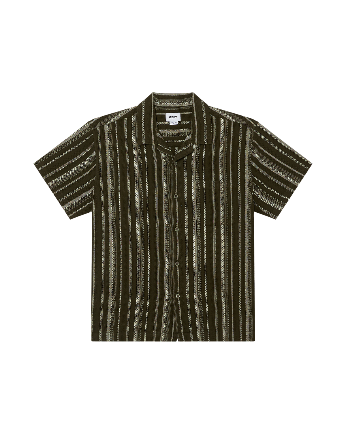OBEY HUGH WOVEN DARK SAGE MULTI