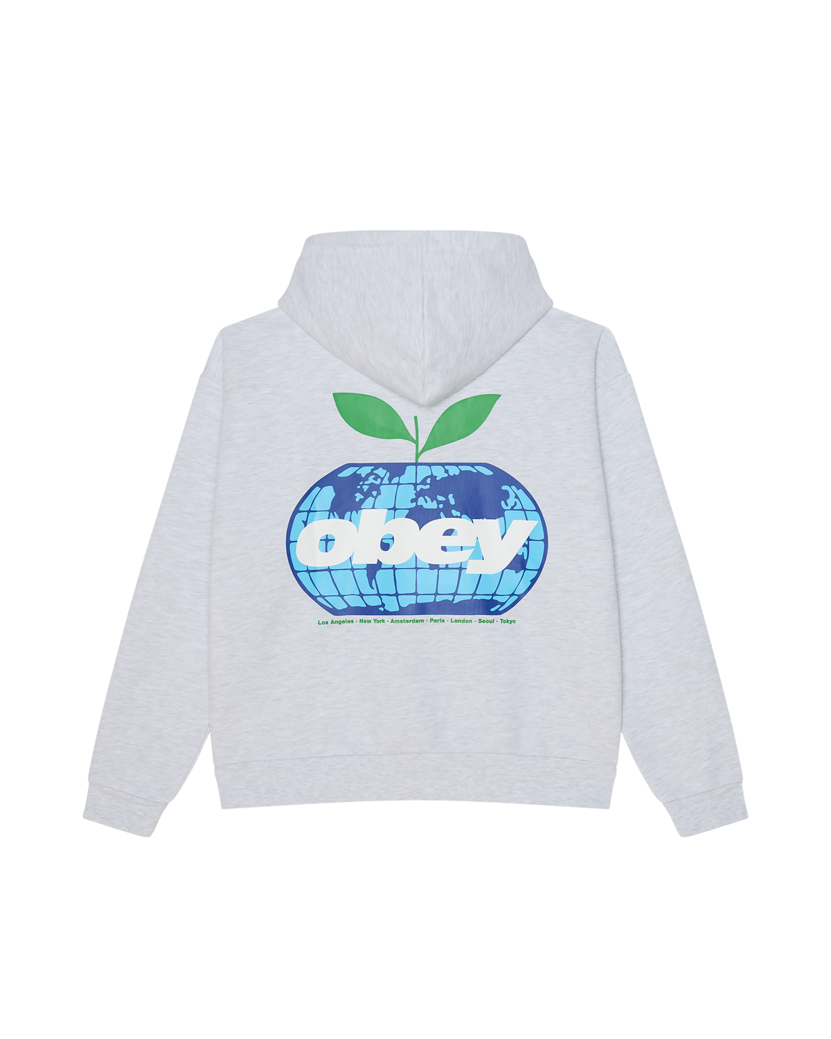 OBEY INTERCONTINENTAL EXTRA HY PULLOVER ASH GREY
