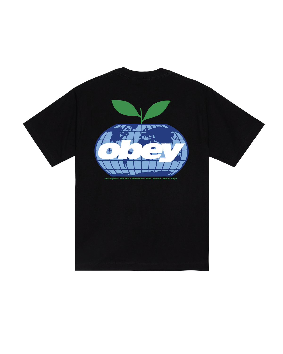 OBEY INTERCONTINENTAL HEAVYWEIGHT T-SHIRT BLACK