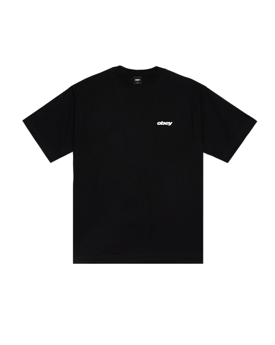 OBEY INTERCONTINENTAL HEAVYWEIGHT T-SHIRT BLACK