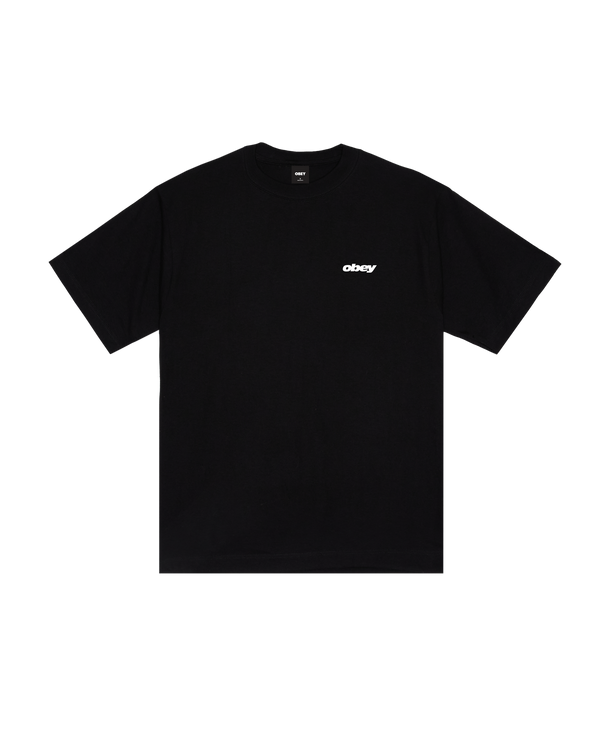 OBEY INTERCONTINENTAL HEAVYWEIGHT T-SHIRT BLACK