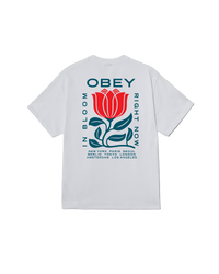 OBEY IN BLOOM S/S TEE WHITE