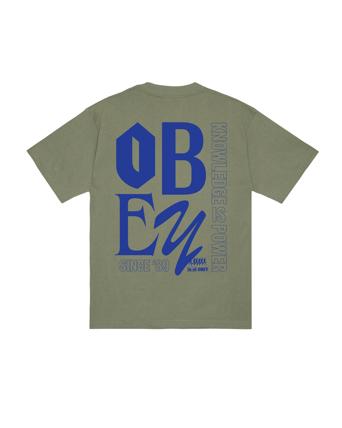 OBEY KNOWLEDGE HEAVYWEIGHT T-SHIRT DESERT GREEN