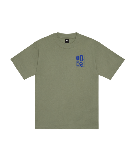 OBEY KNOWLEDGE HEAVYWEIGHT T-SHIRT DESERT GREEN