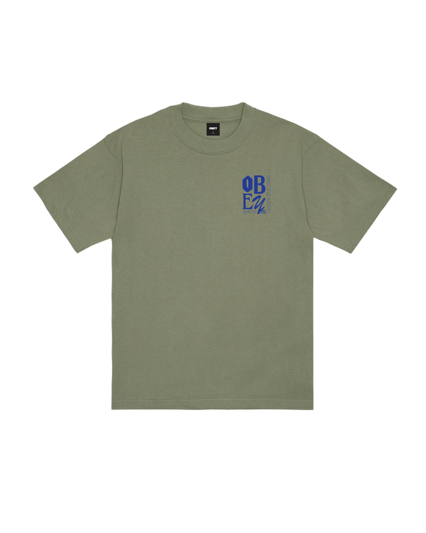 OBEY KNOWLEDGE HEAVYWEIGHT T-SHIRT DESERT GREEN