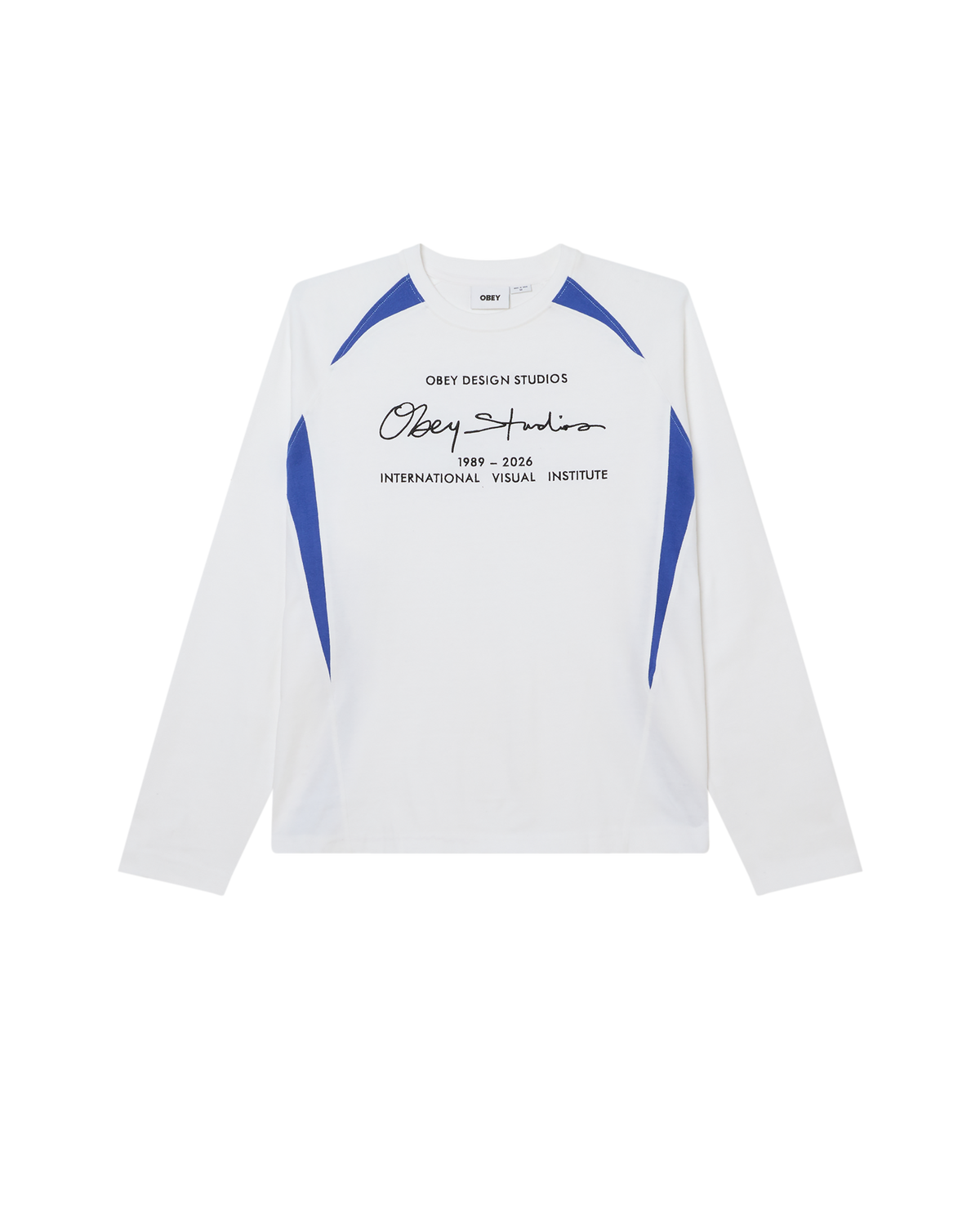 OBEY LEAGUE L/S SHIRT WHITE MULTI