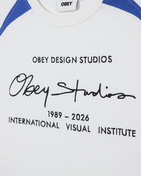 OBEY LEAGUE L/S SHIRT WHITE MULTI