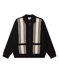 OBEY MATT ZIP UP SWEATER BLACK MULTI