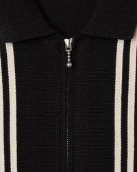 OBEY MATT ZIP UP SWEATER BLACK MULTI
