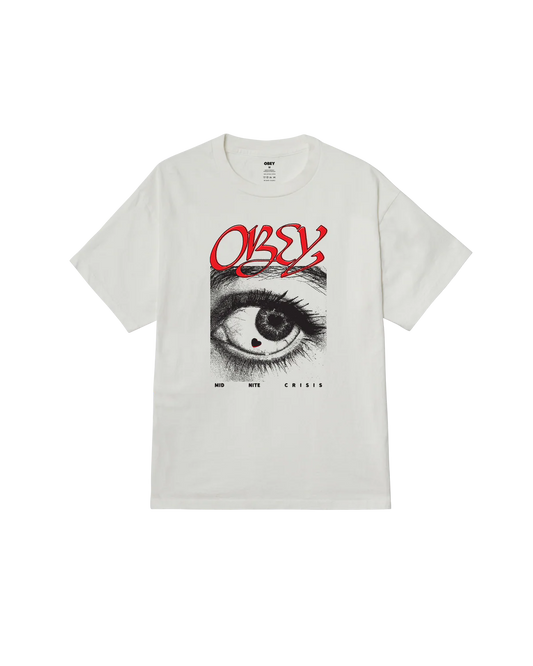 OBEY MIDNITE CRISIS PG S/S TEE Vintage White