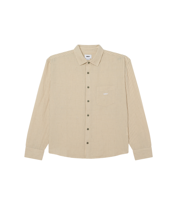 OBEY NELSON WOVEN SILVER GREY MULTI — Obey