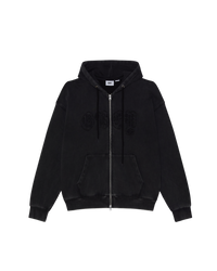 OBEY OBEY GOTHIC ZIP HOOD DUSTY BLACK LIMO