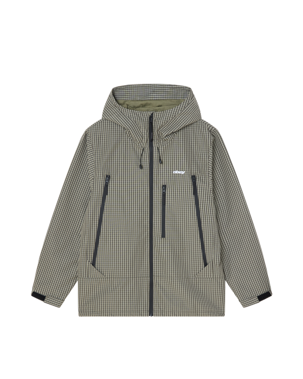 OBEY OBSIDIAN JACKET VETIVER PLAID — Obey