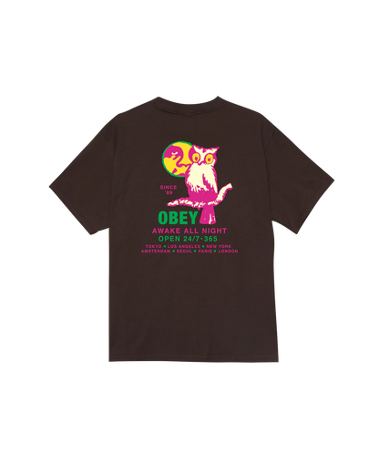 OBEY OWL S/S TEE Java Brown
