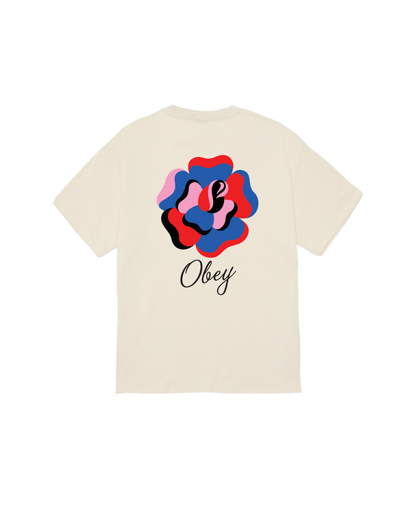 OBEY PAPER ROSE S/S TEE CREAM — Obey