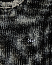 OBEY SPRAY EFFECT SWEATER DARK BLACK MULTI