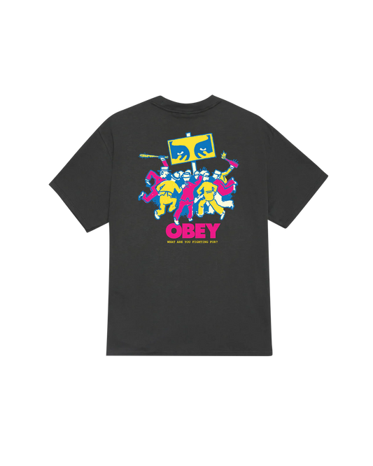 OBEY STEADY MOBBIN S/S TEE Vintage Black