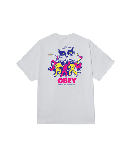 OBEY STEADY MOBBIN S/S TEE White