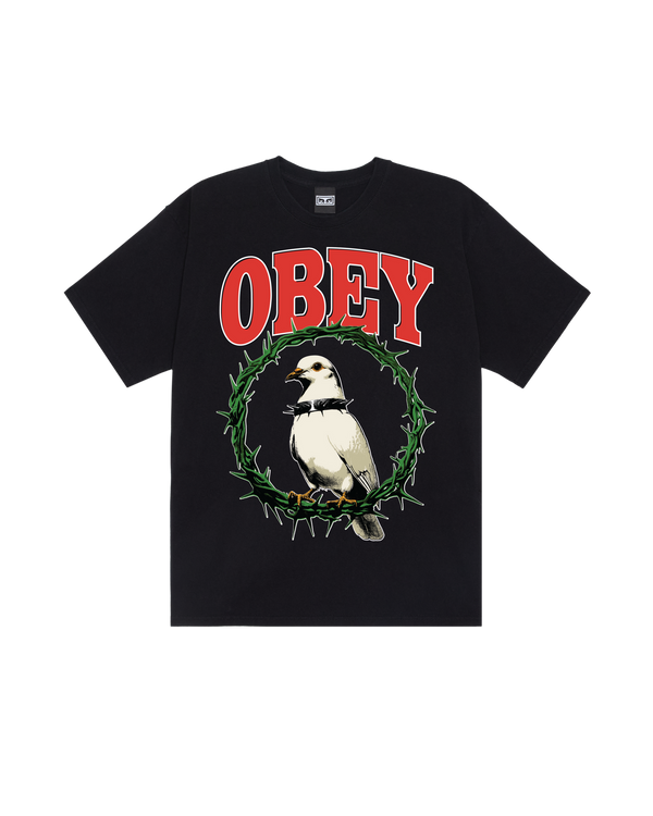 OBEY THORNS OF PEACE OVERSIZED T-SHIRT BLACK — Obey