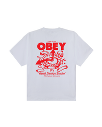 OBEY TIME TO CALL OBEY S/S TEE WHITE