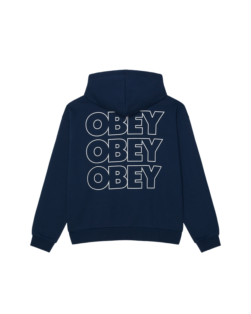 OBEY TREBLE EXTRA HEAVY PULLOVER PAGEANT BLUE
