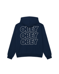 OBEY TREBLE EXTRA HEAVY PULLOVER PAGEANT BLUE