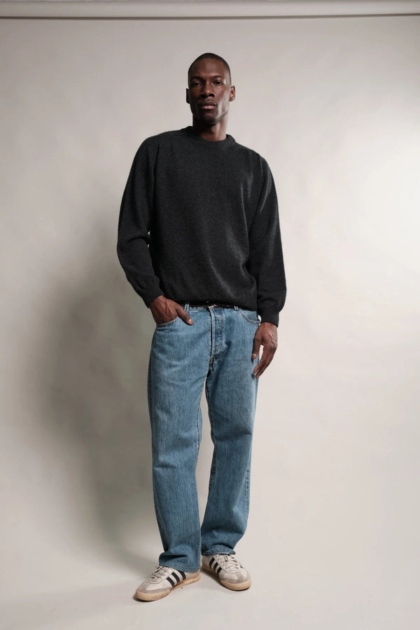 Nitto Knitwear PULL COL ROND ARMEN CHARCOAL
